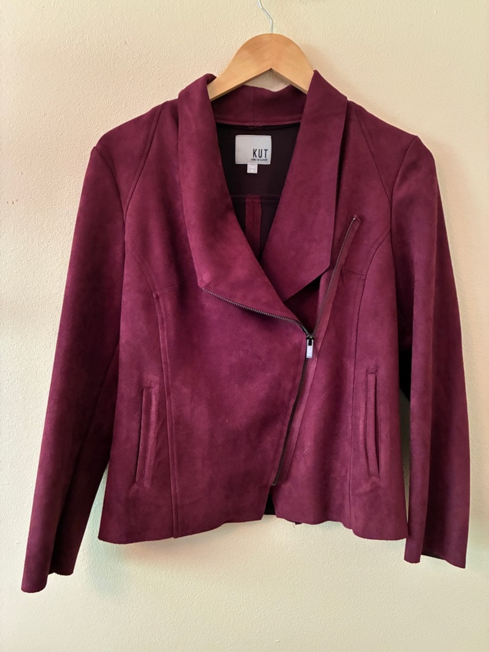 Kut from the Kloth Women's  Faux Suede Moto Jacket, size M